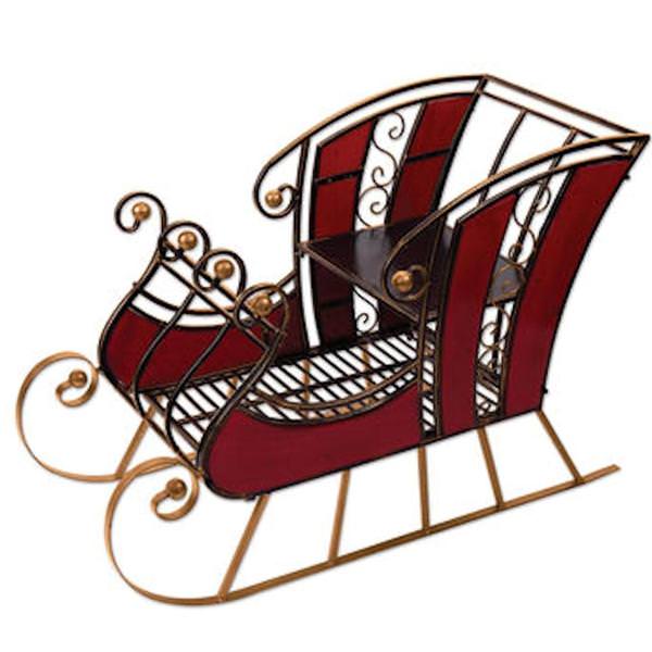 Red Sleigh Table Top Sunset Vista Designs Figurine