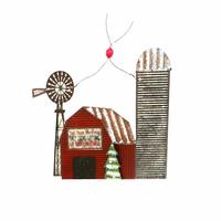 View 7" Barn House Ornament 