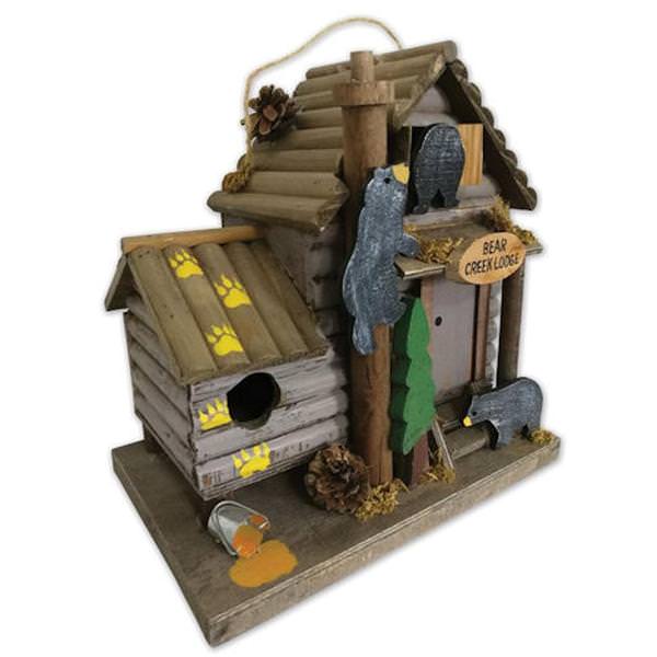 8.75" Brown Bear Creek Lodge Bird House
