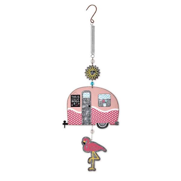 15" Pink Flamingo Camper Bouncy 