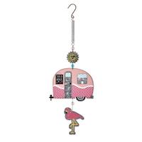 View 15" Pink Flamingo Camper Bouncy 