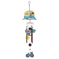 Sunset Vista Designs 30" Blue and Yellow Trailer Wind Chime