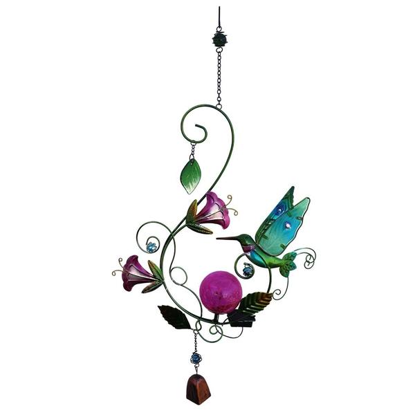 29" Green Solar Hummingbird Chain