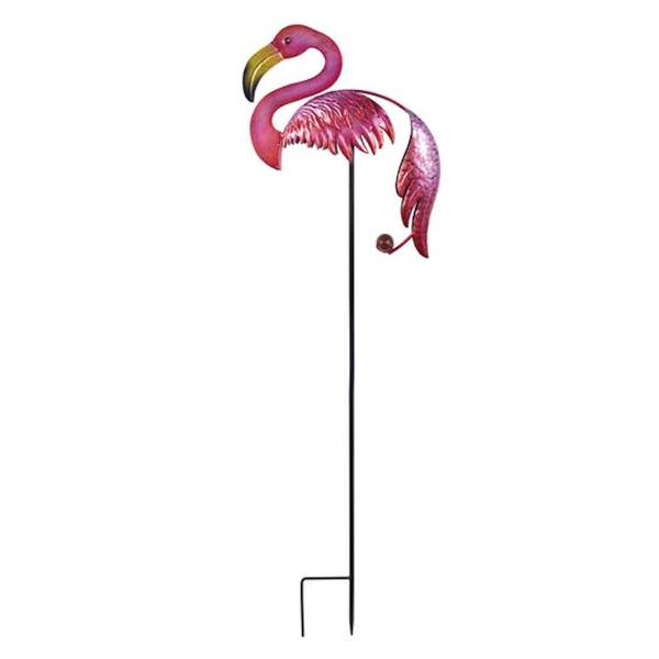 Pink Flamingo Sunset Vista Designs Stake