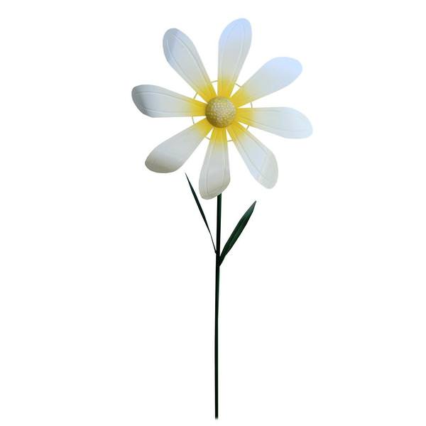 44" Medium White Daisy Wind Spinner
