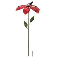 Sunset Vista Designs 52" Coral Flower with Hummingbird Wind Spinner