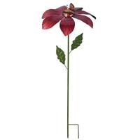 Sunset Vista Designs 52" Red Flower with Butterfly Wind Spinner