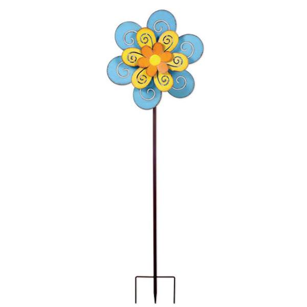55" Flower Yellow/Blue Wind Spinner