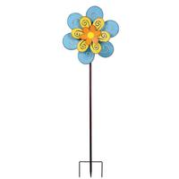 View 55" Flower Yellow/Blue Wind Spinner