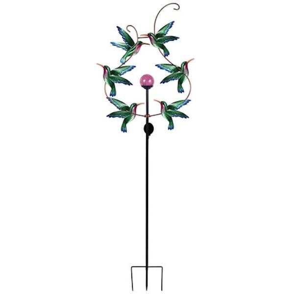 81" Green Hummingbird Hanging Solar Wind Spinner