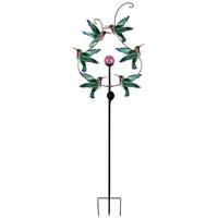Sunset Vista Designs 81" Green Hummingbird Hanging Solar Wind Spinner