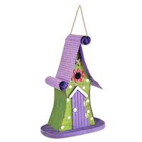 View 12.5" Purple/Green Bird House