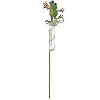 Sunset Vista Designs Green Frog Rain Gauge Garden Stake