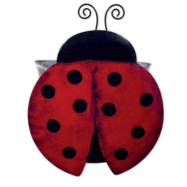 14" Ladybug Hanging Wall Planter