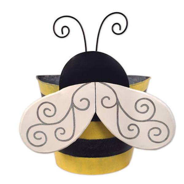 14" Yellow Bee Hanging Wall Planter