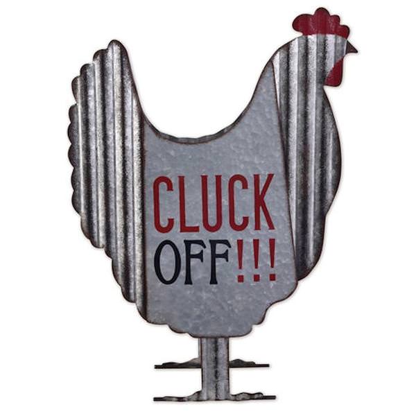17.5" Silver Hen Porch Sitter Figurine