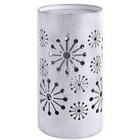 Sunset Vista Designs 9.5" White Snowflake Solar Lantern