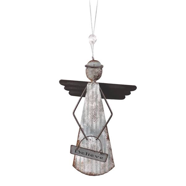 11" Silver Angel Ornament