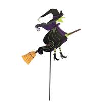 View Witch on a Broom Sunset Vista Designs Fall Stake