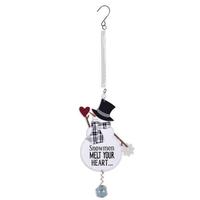 Sunset Vista Designs 10" White Snowman Bouncy 