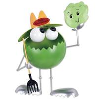 Sunset Vista Designs 16" Green Head Gardener Monster Sculpture 