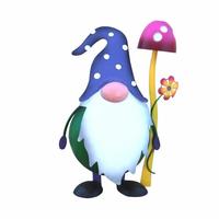 Sunset Vista Designs 16.5" Solar Purple Hat Gnome Porch Sitter