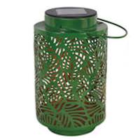 Sunset Vista Designs 9.5" Green Gold Lined Solar Lantern