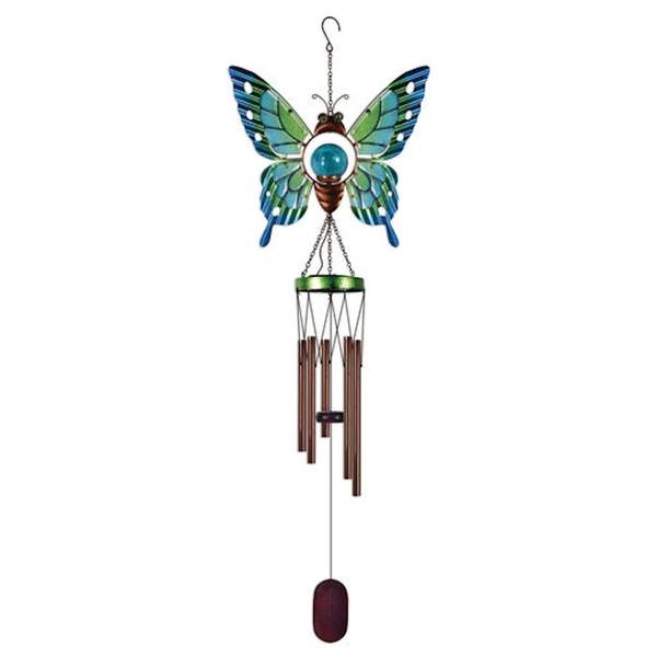38" Solar Butterfly Chime Wind Chime
