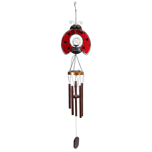 38" Solar Ladybug Chime Wind Chime