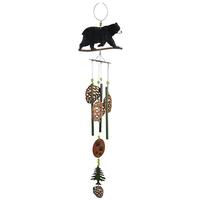 Sunset Vista Designs 36" Rustic Black Bear Chime Wind Chime