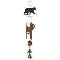 Sunset Vista Designs 36" Rustic Black Bear Chime Wind Chime