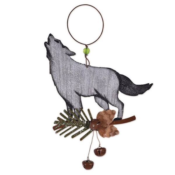 10" Gray Wolf Ornament
