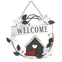 Sunset Vista Designs Cardinal Wreath Greeter Welcome Sign Sunset Vista Designs Wall Decor