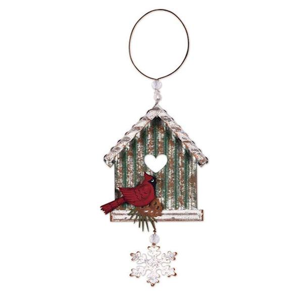 11.5" Cardinal House Ornament