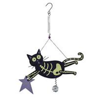 Sunset Vista Designs 12.25" Black Skeleton Cat Bouncy 