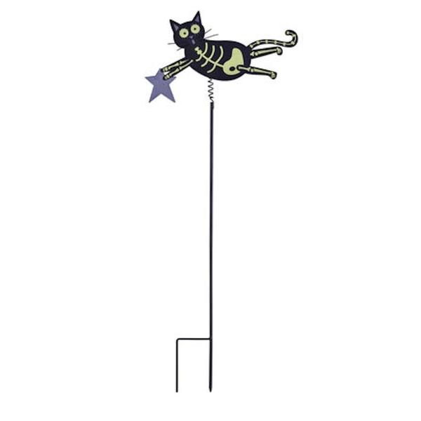 Skeleton Cat Sunset Vista Designs Stake
