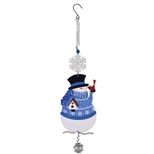 11.5" White Snowman Bouncy 