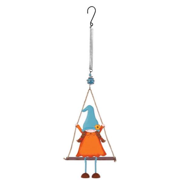 18.5" Orange Lady Gnome Swing Bouncy 