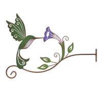 Sunset Vista Designs 15.5" Green Hummingbird Fence Post Décor