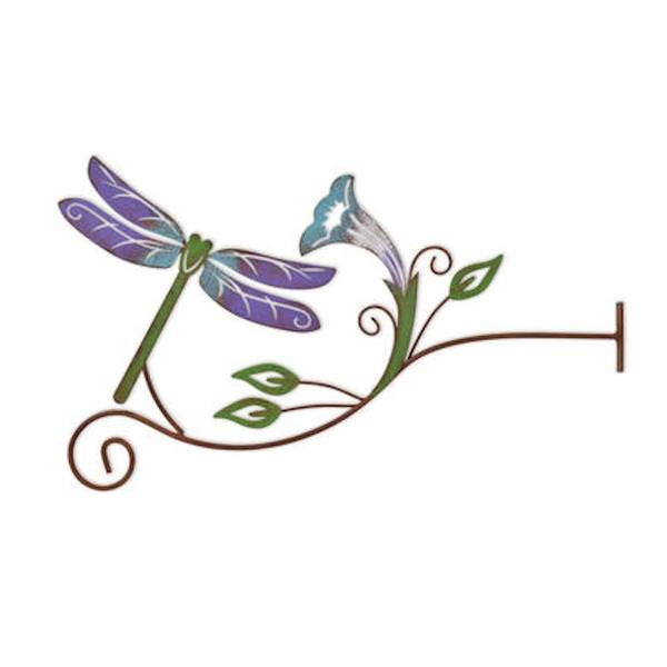 15.5" Purple Dragonfly Fence Post Décor