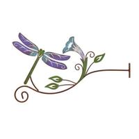 Sunset Vista Designs 15.5" Purple Dragonfly Fence Post Décor