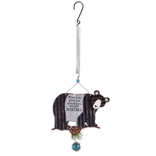 13.25" Rustic Black Bear Bouncy 