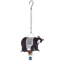 View 13.25" Rustic Black Bear Bouncy 
