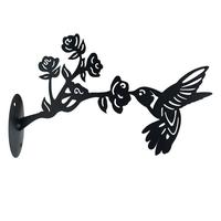 Sunset Vista Designs 9" Black Hummingbird Fence Post Décor
