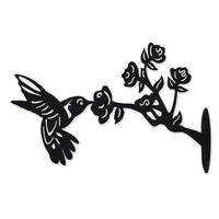 Sunset Vista Designs 9" Black Hummingbird Fence Post Décor