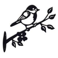 Sunset Vista Designs 7.5" Black Chickadee Fence Post Décor