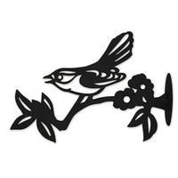 Sunset Vista Designs 8" Black Wren Fence Post Décor