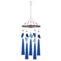 Sunset Vista Designs 17" Blue Sea Glass Wind Chime