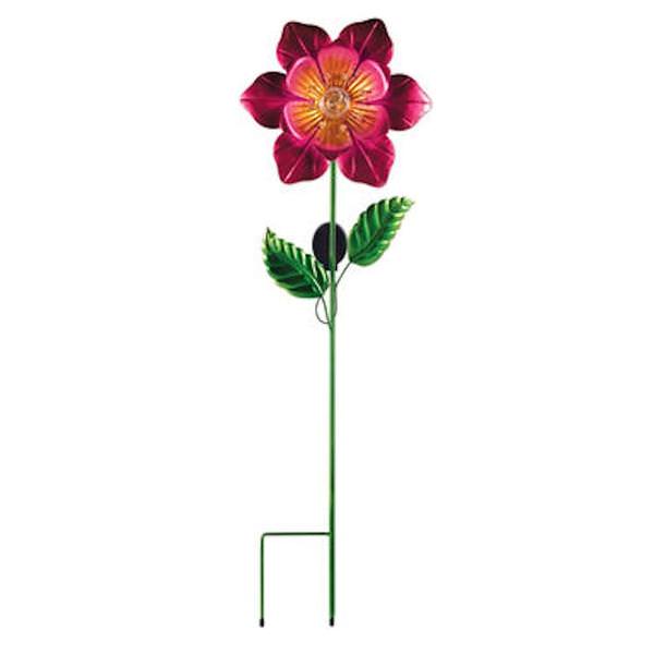 44" Solar Pink Coil Flower Sunset Vista Designs Stake