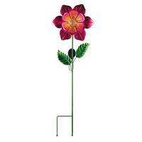 View 44" Solar Pink Coil Flower Sunset Vista Designs Stake